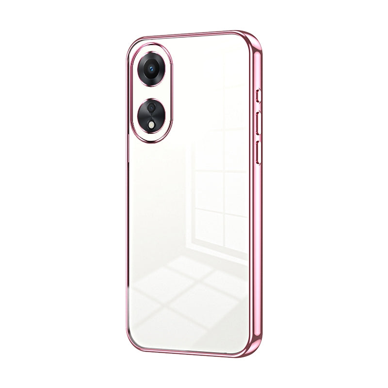 OPPO A58 5G Phone Case with Transparent Plating and Fine Hole Design: Crystal Clear & Scratch-Resistant