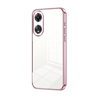 OPPO A58x 5G Phone Case with Transparent Plating and Fine Hole Design: Crystal Clear & Scratch-Resistant