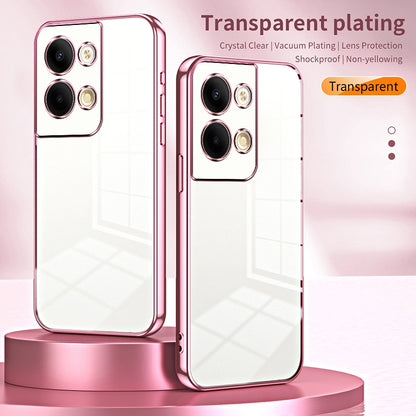 OPPO Reno9 Pro Phone Case with Transparent Plating and Fine Hole Design: Crystal Clear & Scratch-Resistant