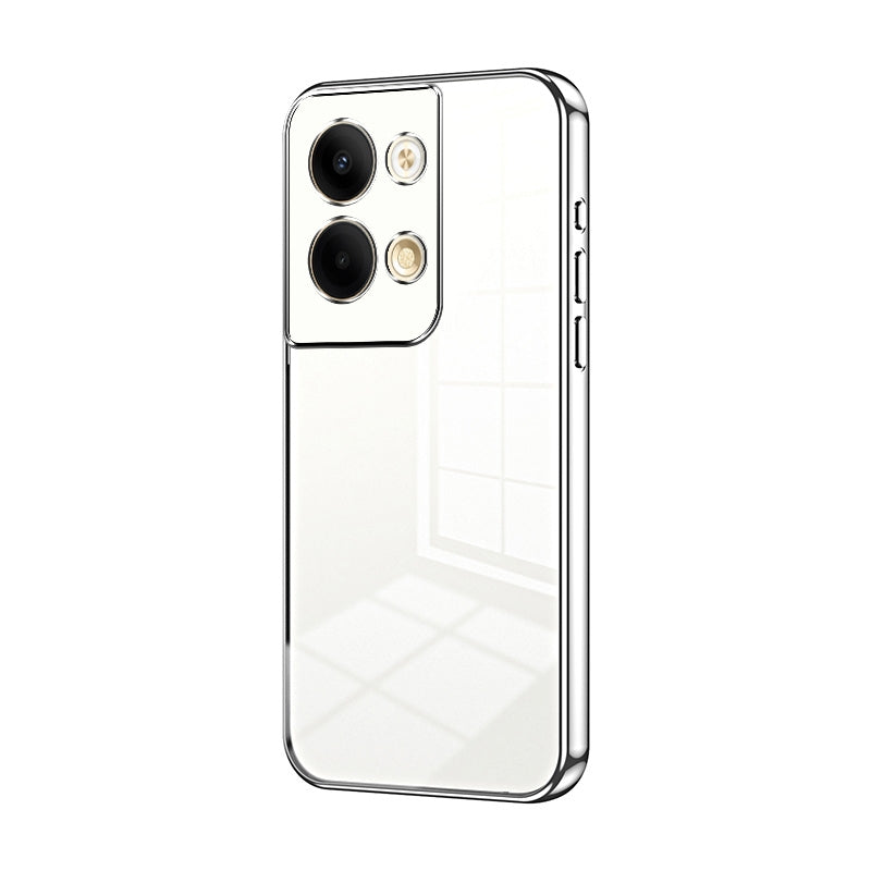 OPPO Reno9 Pro Phone Case with Transparent Plating and Fine Hole Design: Crystal Clear & Scratch-Resistant