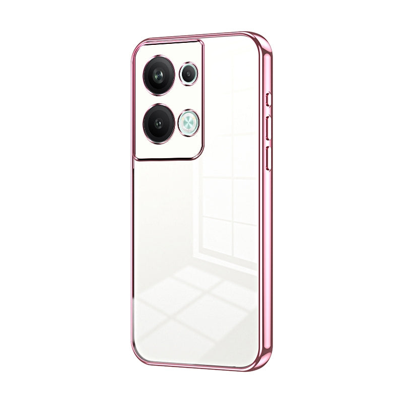 OPPO Reno9 Pro+ Phone Case with Transparent Plating and Fine Hole Design: Crystal Clear & Scratch-Resistant