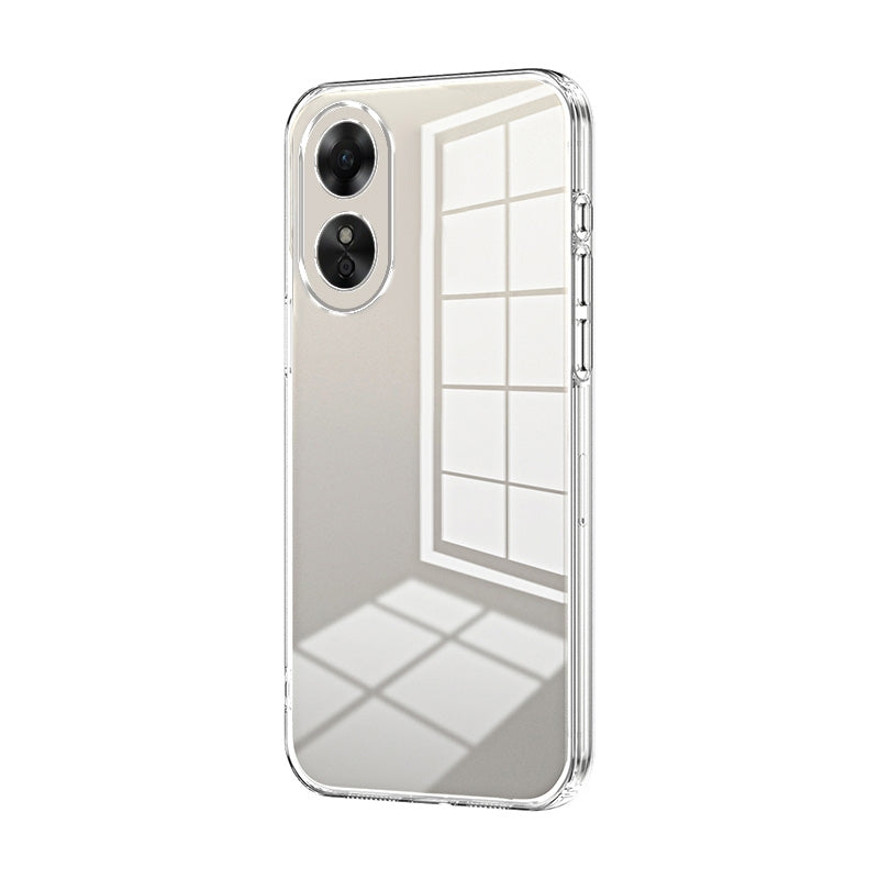 OPPO A17 Phone Case with Transparent Plating and Fine Hole Design: Crystal Clear & Scratch-Resistant
