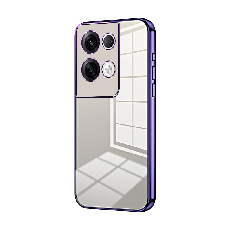 OPPO Reno8 Pro+ Phone Case with Transparent Plating and Fine Hole Design: Crystal Clear & Scratch-Resistant