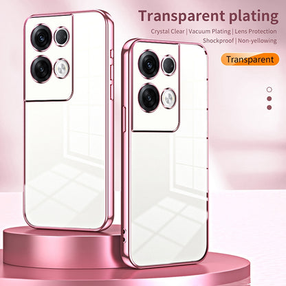 OPPO Reno8 Pro+ Phone Case with Transparent Plating and Fine Hole Design: Crystal Clear & Scratch-Resistant