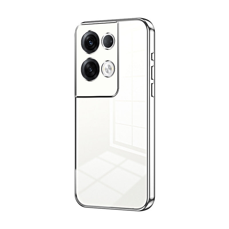 OPPO Reno8 Pro+ Phone Case with Transparent Plating and Fine Hole Design: Crystal Clear & Scratch-Resistant