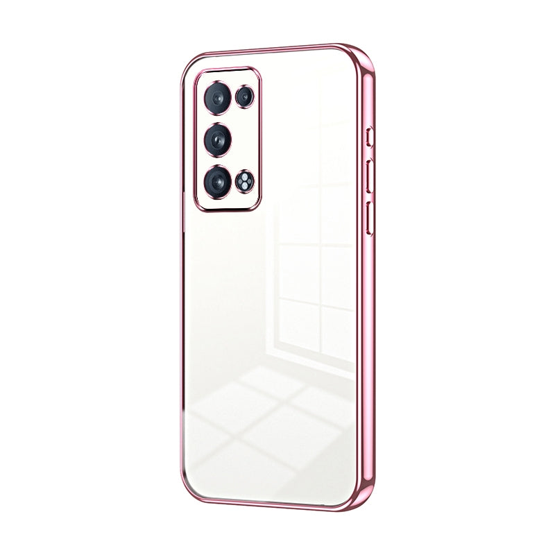 OPPO Reno6 Pro+ Phone Case with Transparent Plating and Fine Hole Design: Crystal Clear & Scratch-Resistant