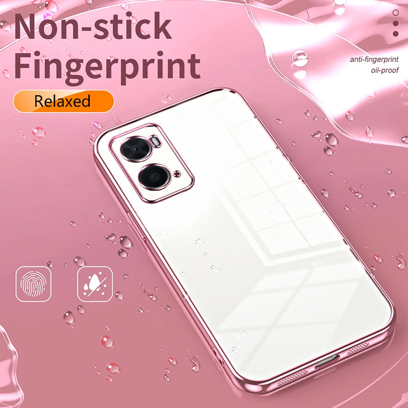 OPPO A96 4G Global Phone Case with Transparent Plating and Fine Hole Design: Crystal Clear & Scratch-Resistant