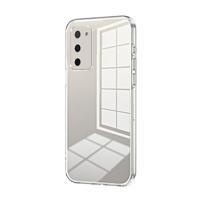 OPPO A53s 5G Phone Case with Transparent Plating and Fine Hole Design: Crystal Clear & Scratch-Resistant