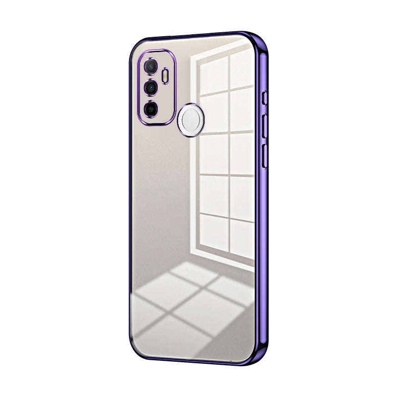 OPPO A11s Phone Case with Transparent Plating and Fine Hole Design: Crystal Clear & Scratch-Resistant