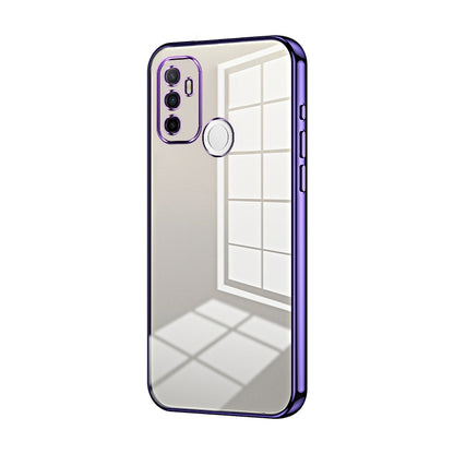 OPPO A11s Phone Case with Transparent Plating and Fine Hole Design: Crystal Clear & Scratch-Resistant