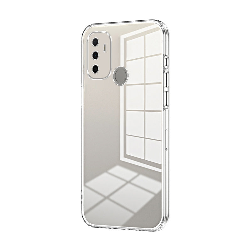 OPPO A11s Phone Case with Transparent Plating and Fine Hole Design: Crystal Clear & Scratch-Resistant