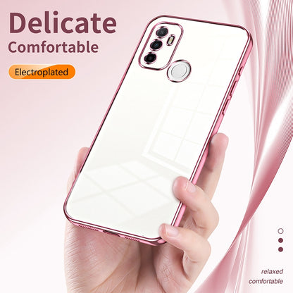 OPPO A11s Phone Case with Transparent Plating and Fine Hole Design: Crystal Clear & Scratch-Resistant