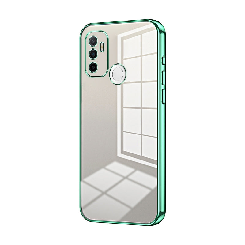 OPPO A11s Phone Case with Transparent Plating and Fine Hole Design: Crystal Clear & Scratch-Resistant