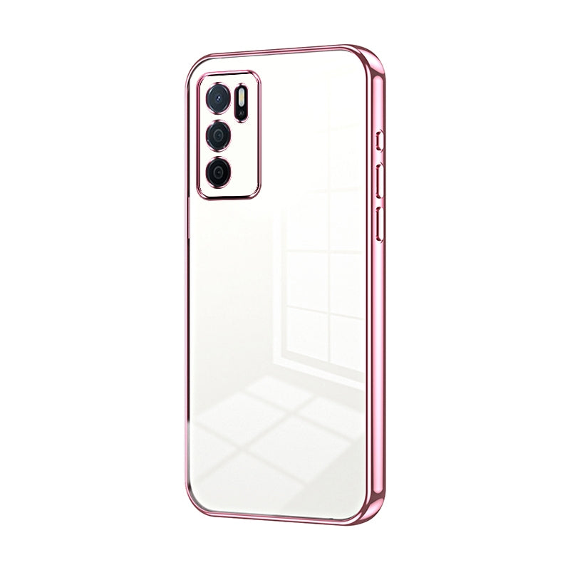 OPPO A54s Phone Case with Transparent Plating and Fine Hole Design: Crystal Clear & Scratch-Resistant