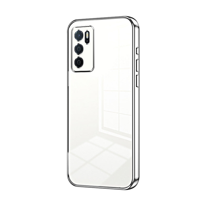 OPPO A54s Phone Case with Transparent Plating and Fine Hole Design: Crystal Clear & Scratch-Resistant