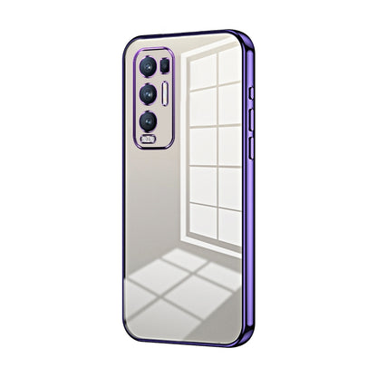 OPPO Reno5 Pro+ Phone Case with Transparent Plating and Fine Hole Design: Crystal Clear & Scratch-Resistant