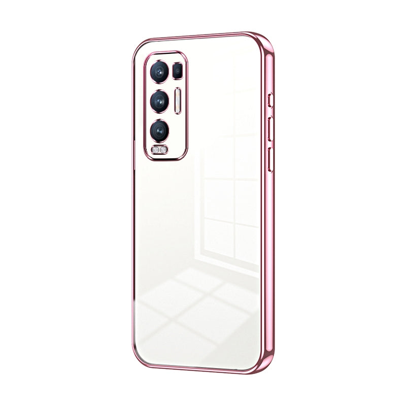 OPPO Reno5 Pro+ Phone Case with Transparent Plating and Fine Hole Design: Crystal Clear & Scratch-Resistant