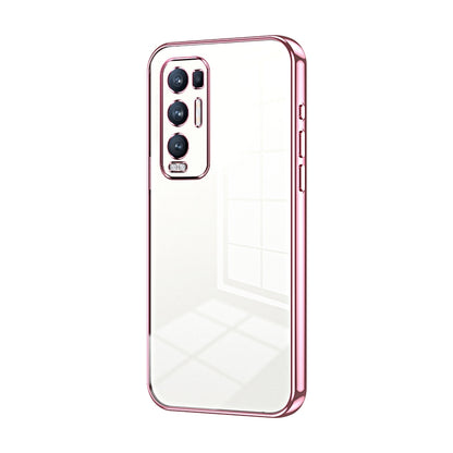 OPPO Reno5 Pro+ Phone Case with Transparent Plating and Fine Hole Design: Crystal Clear & Scratch-Resistant