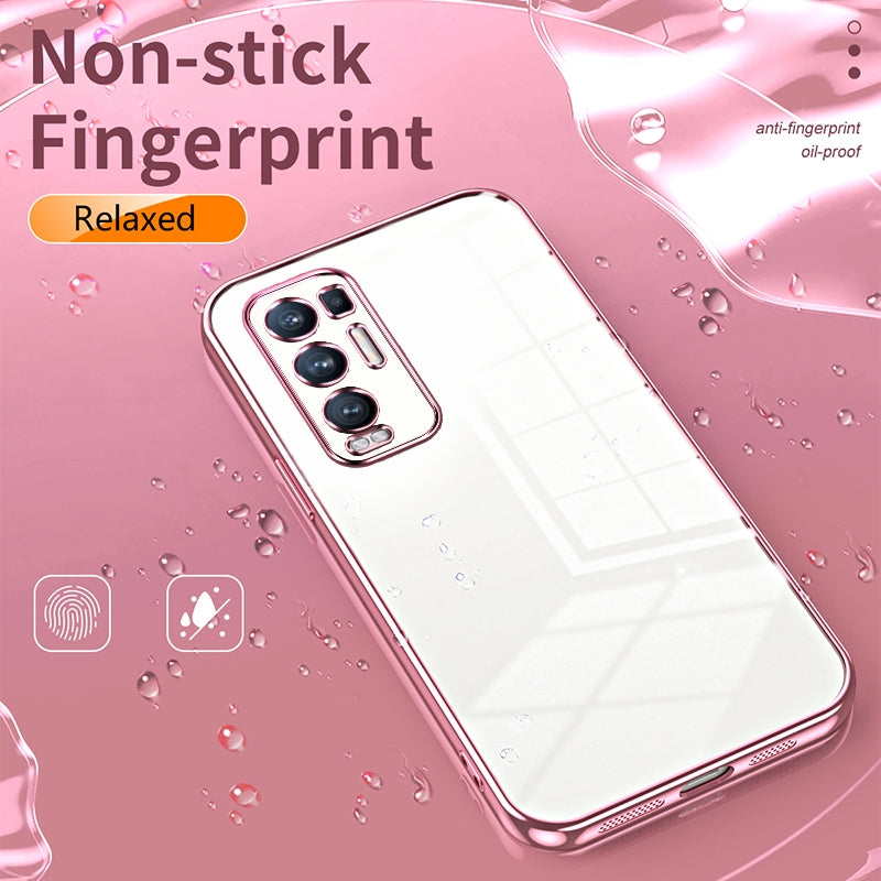 OPPO Reno5 Pro+ Phone Case with Transparent Plating and Fine Hole Design: Crystal Clear & Scratch-Resistant