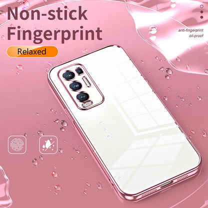 OPPO Reno5 Pro+ Phone Case with Transparent Plating and Fine Hole Design: Crystal Clear & Scratch-Resistant