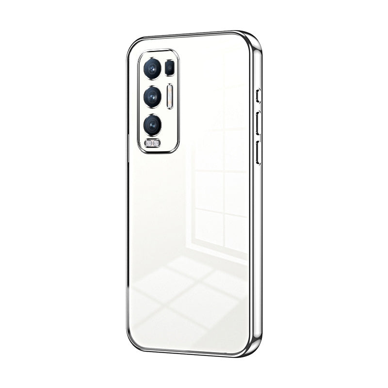 OPPO Reno5 Pro+ Phone Case with Transparent Plating and Fine Hole Design: Crystal Clear & Scratch-Resistant