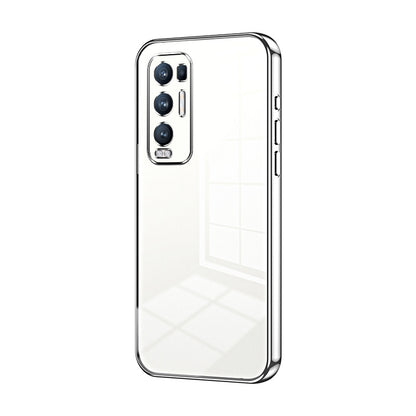 OPPO Reno5 Pro+ Phone Case with Transparent Plating and Fine Hole Design: Crystal Clear & Scratch-Resistant
