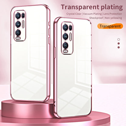OPPO Reno5 Pro+ Phone Case with Transparent Plating and Fine Hole Design: Crystal Clear & Scratch-Resistant