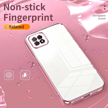 OPPO A73 5G Phone Case with Transparent Plating and Fine Hole Design: Crystal Clear & Scratch-Resistant