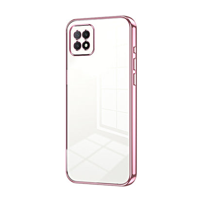 OPPO A73 5G Phone Case with Transparent Plating and Fine Hole Design: Crystal Clear & Scratch-Resistant