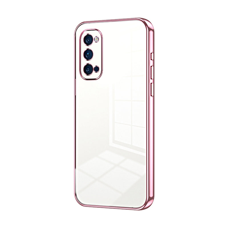 OPPO Reno4 Pro Phone Case with Transparent Plating and Fine Hole Design: Crystal Clear & Scratch-Resistant