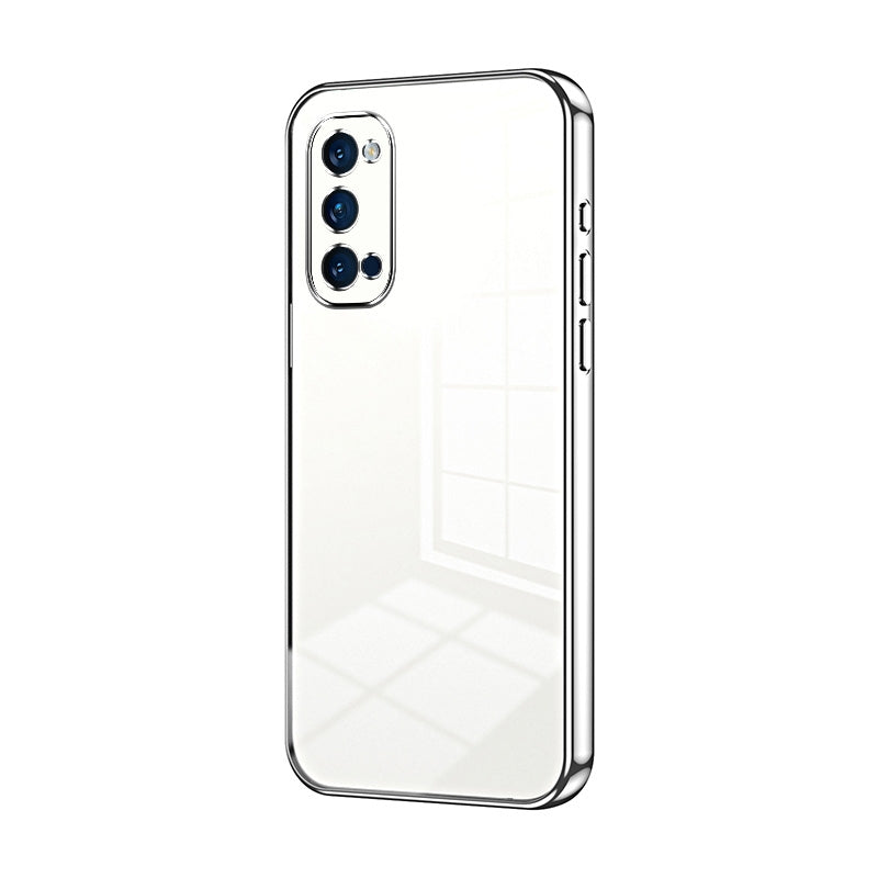 OPPO Reno4 Pro Phone Case with Transparent Plating and Fine Hole Design: Crystal Clear & Scratch-Resistant