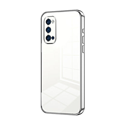 OPPO Reno4 Pro Phone Case with Transparent Plating and Fine Hole Design: Crystal Clear & Scratch-Resistant