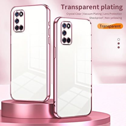 OPPO A52 Phone Case with Transparent Plating and Fine Hole Design: Crystal Clear & Scratch-Resistant