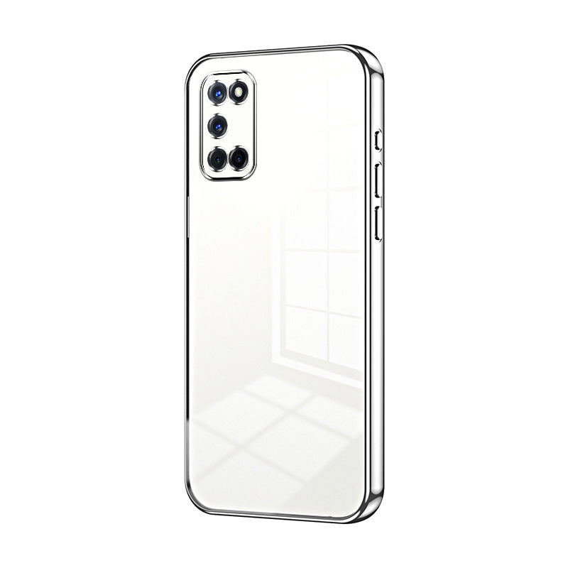 OPPO A92 Phone Case with Transparent Plating and Fine Hole Design: Crystal Clear & Scratch-Resistant