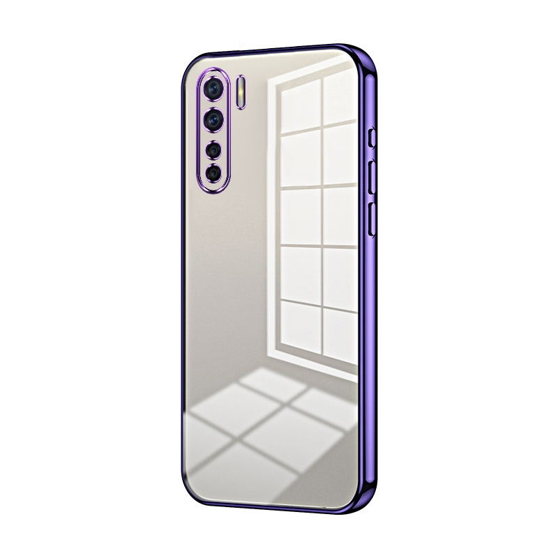 OPPO Reno3 4G Phone Case with Transparent Plating and Fine Hole Design: Crystal Clear & Scratch-Resistant