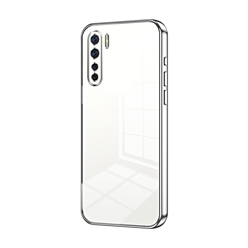 OPPO Reno3 4G Phone Case with Transparent Plating and Fine Hole Design: Crystal Clear & Scratch-Resistant