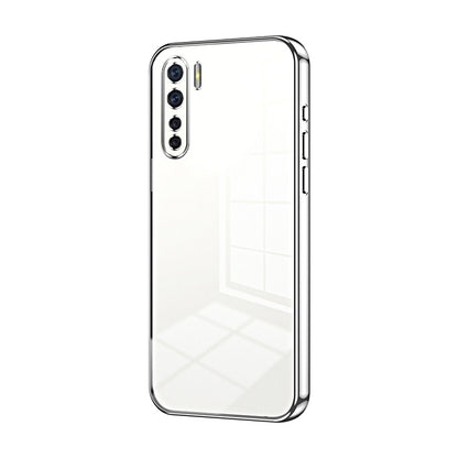 OPPO Reno3 4G Phone Case with Transparent Plating and Fine Hole Design: Crystal Clear & Scratch-Resistant