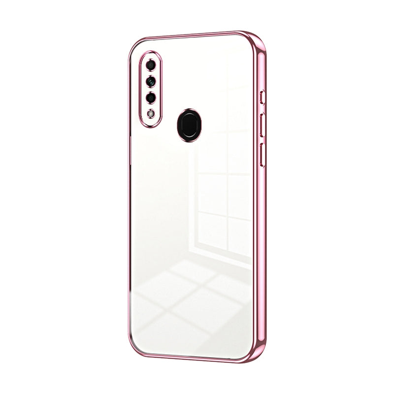 OPPO A8 Phone Case with Transparent Plating and Fine Hole Design: Crystal Clear & Scratch-Resistant