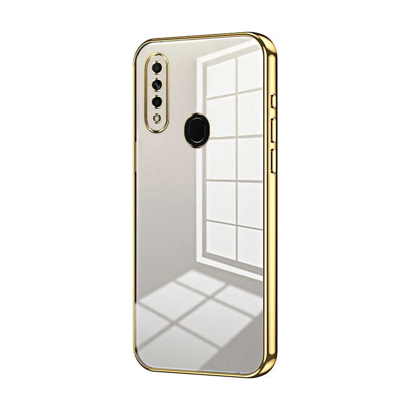 OPPO A8 Phone Case with Transparent Plating and Fine Hole Design: Crystal Clear & Scratch-Resistant