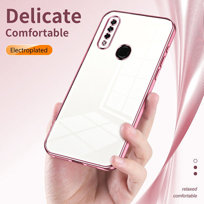 OPPO A8 Phone Case with Transparent Plating and Fine Hole Design: Crystal Clear & Scratch-Resistant