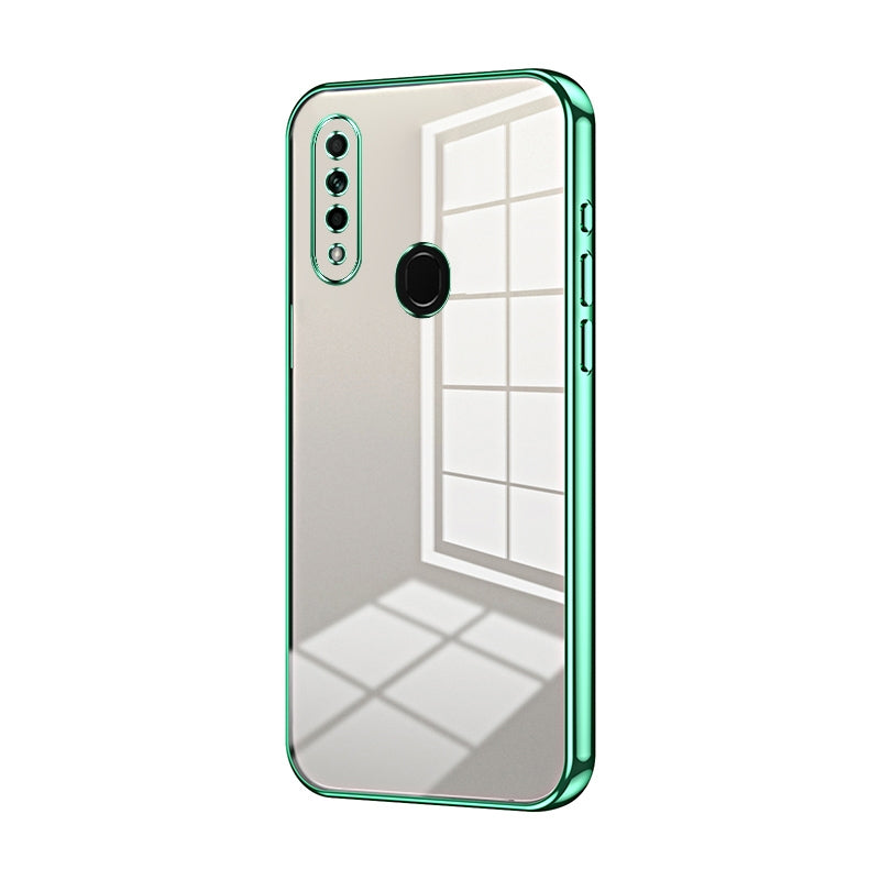 OPPO A8 Phone Case with Transparent Plating and Fine Hole Design: Crystal Clear & Scratch-Resistant