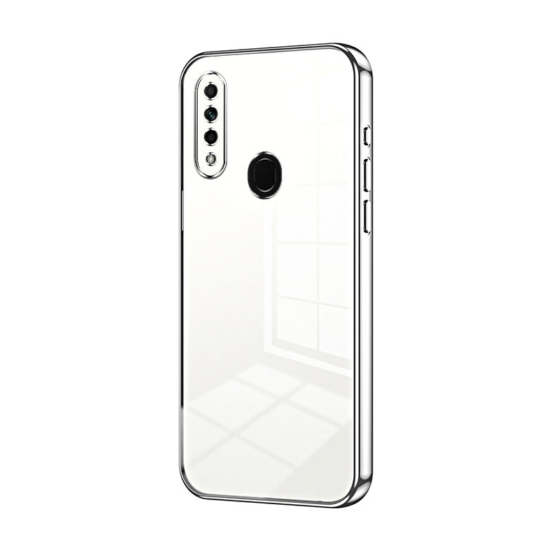 OPPO A8 Phone Case with Transparent Plating and Fine Hole Design: Crystal Clear & Scratch-Resistant