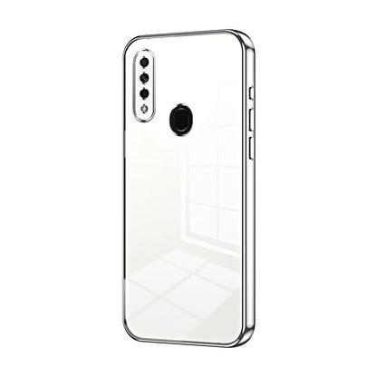 OPPO A8 Phone Case with Transparent Plating and Fine Hole Design: Crystal Clear & Scratch-Resistant