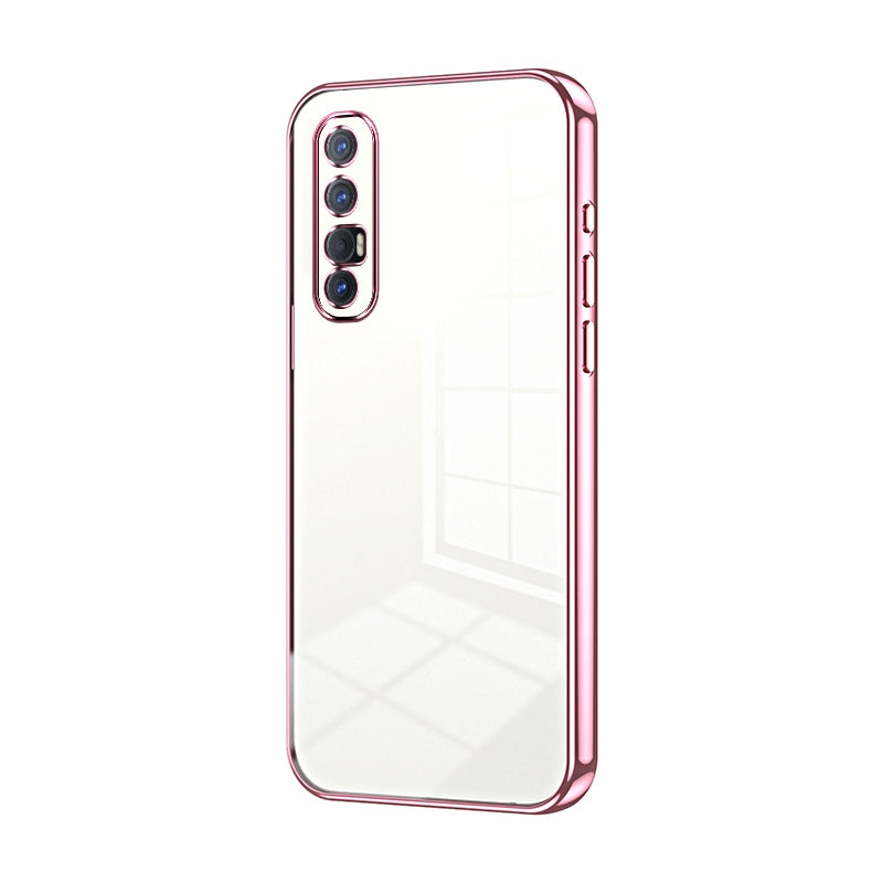 OPPO Reno3 Pro Phone Case with Transparent Plating and Fine Hole Design: Crystal Clear & Scratch-Resistant