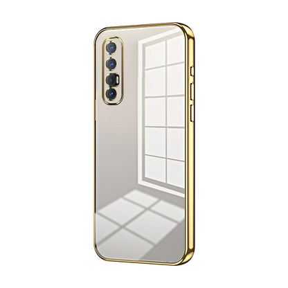 OPPO Reno3 Pro Phone Case with Transparent Plating and Fine Hole Design: Crystal Clear & Scratch-Resistant