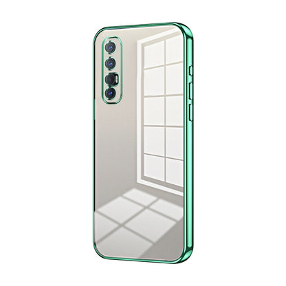 OPPO Reno3 Pro Phone Case with Transparent Plating and Fine Hole Design: Crystal Clear & Scratch-Resistant