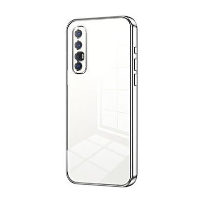 OPPO Reno3 Pro Phone Case with Transparent Plating and Fine Hole Design: Crystal Clear & Scratch-Resistant