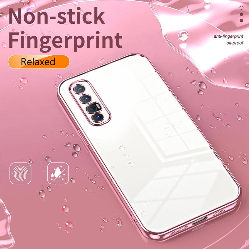 OPPO Reno3 Pro Phone Case with Transparent Plating and Fine Hole Design: Crystal Clear & Scratch-Resistant