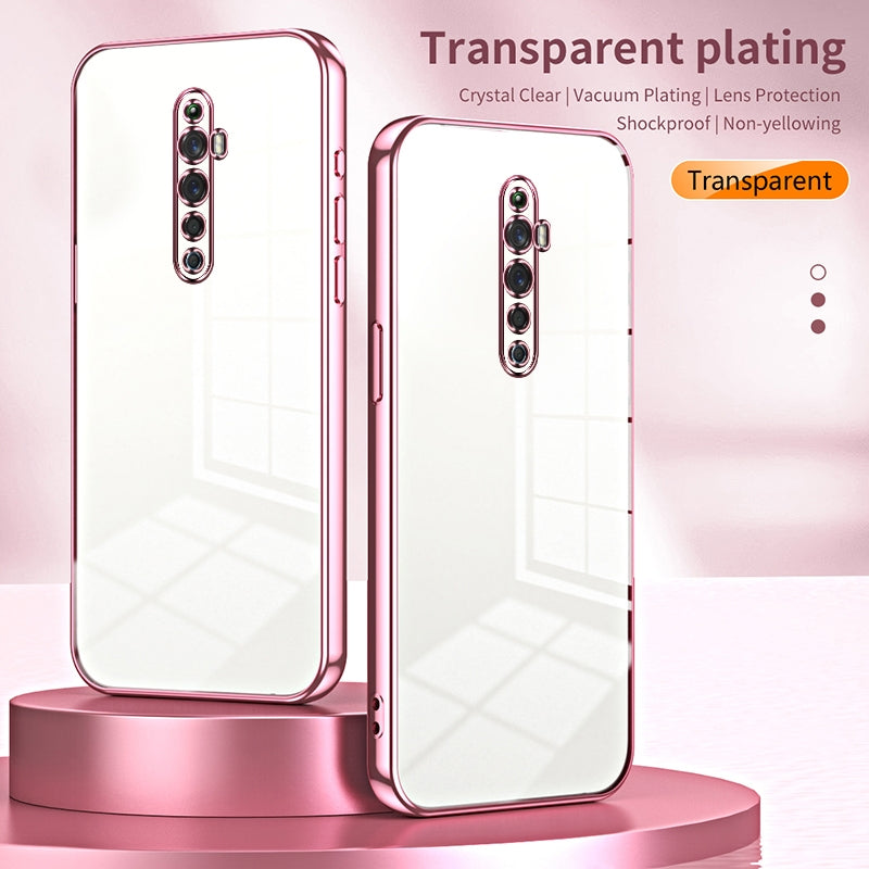 OPPO Reno2 Z Phone Case with Transparent Plating and Fine Hole Design: Crystal Clear & Scratch-Resistant
