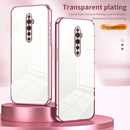 OPPO Reno2 Z Phone Case with Transparent Plating and Fine Hole Design: Crystal Clear & Scratch-Resistant